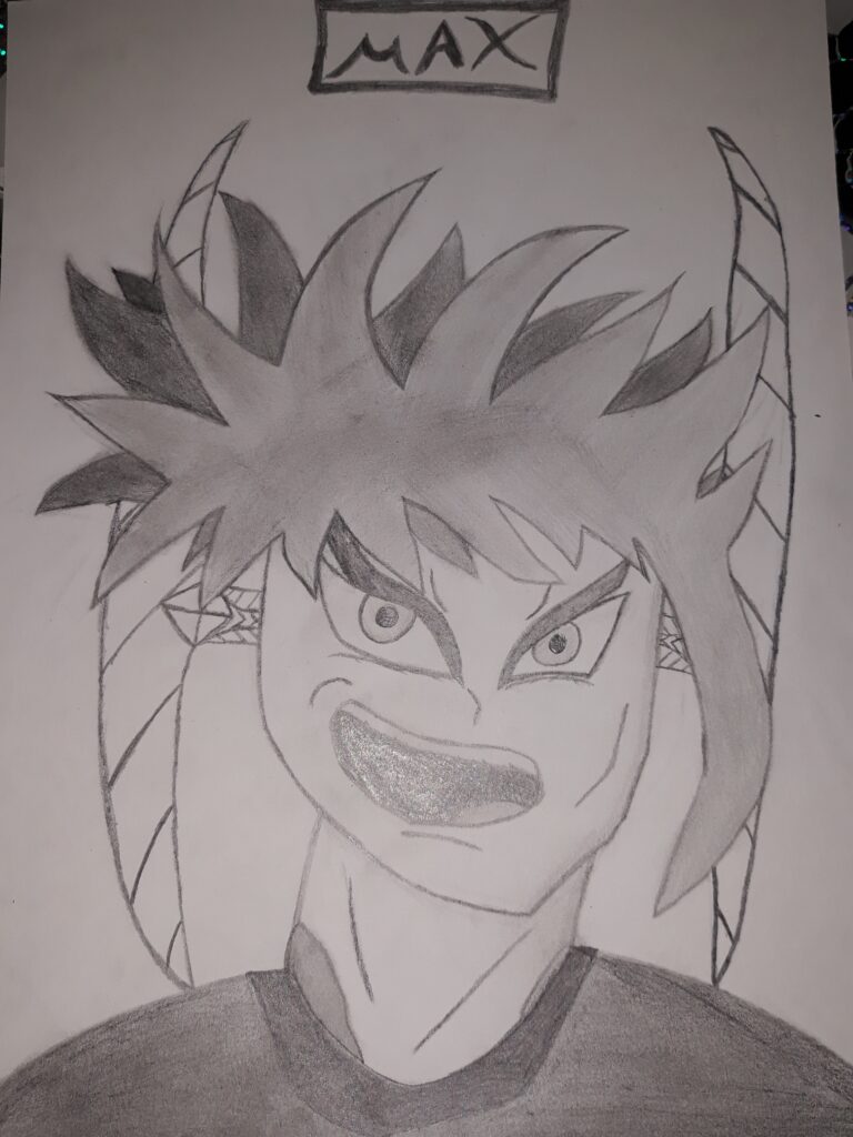 een volledig portret schets van Max