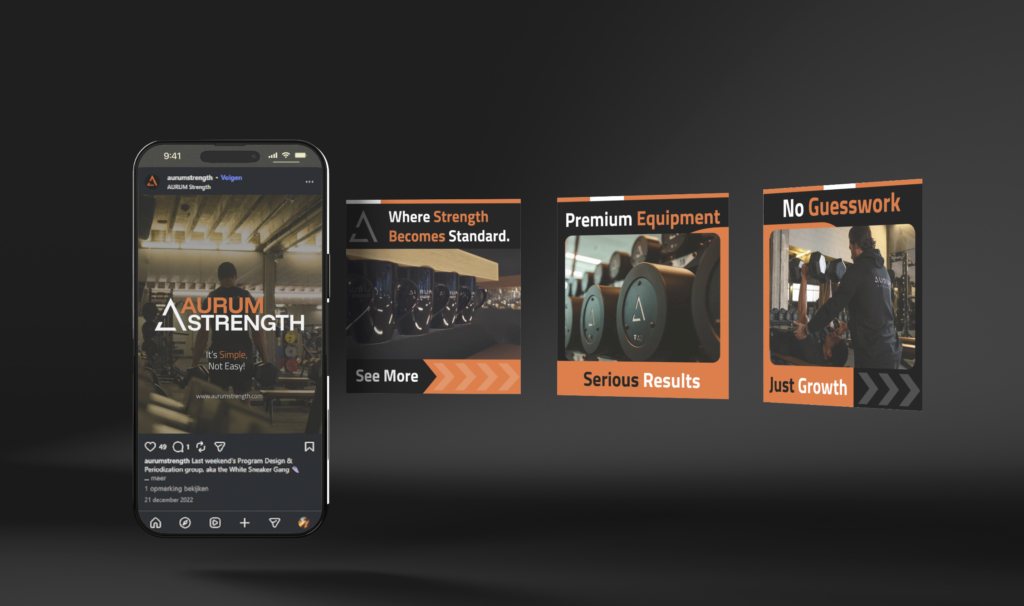 een mock up van een caroussel voor fitness