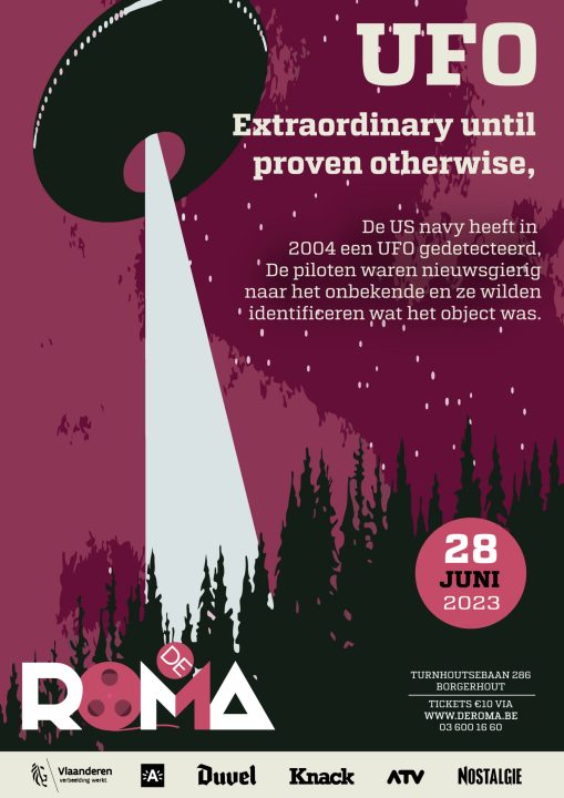een roma poster van een ufo