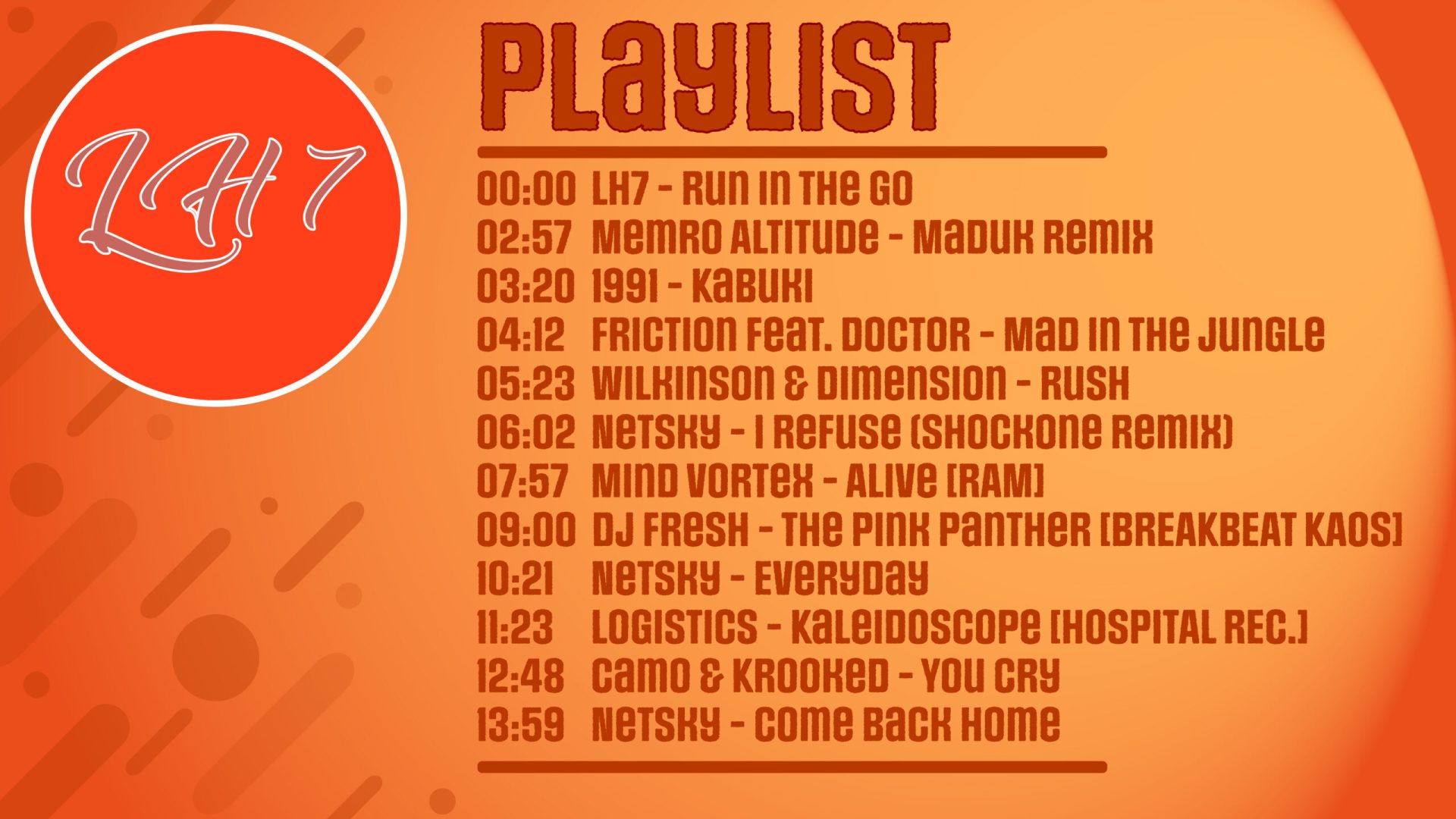 rode LH7 logo die een playlist onthult