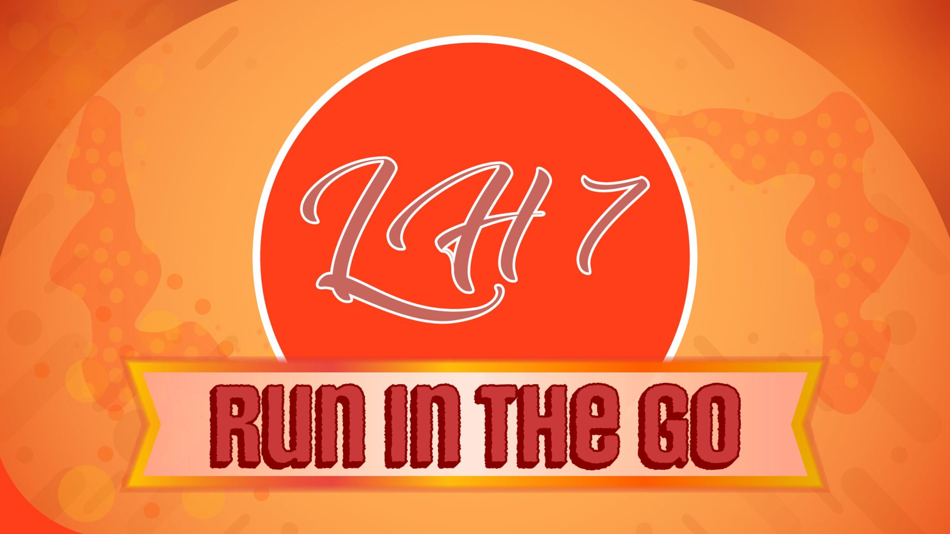 rode LH7 logo met de grote titel voor het logo en orangje vormen in de achtergrond