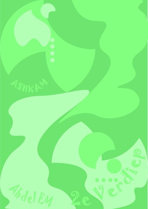 een contrast illustratie met zachte heldere kleuren en vormen met text