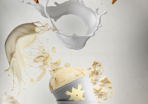 een uitgewerkte poster over witte chocolade met kaneel
